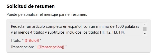 Prompt para generar artículos con ChatGPT